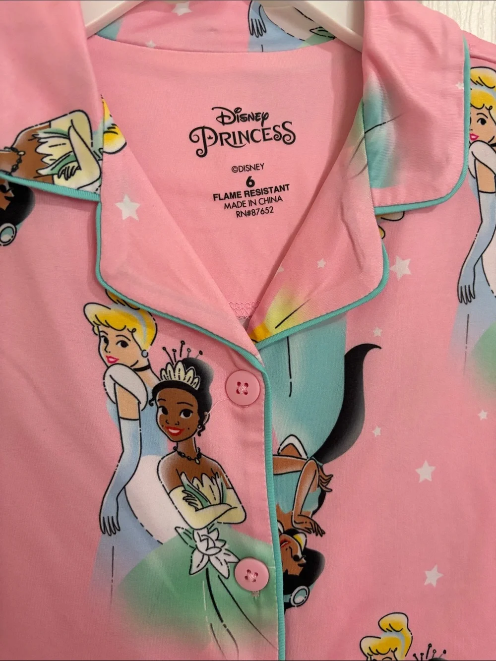 Disney princess Pink Girls Pajama Set